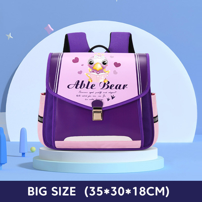 2.5Lbs জল প্রতিরোধী চামড়া স্কুল ব্যাকপ্যাক বেগুনি রঙ