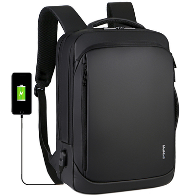 BSCI বিজনেস ল্যাপটপ ব্যাকপ্যাক 15.6 ইঞ্চি USB চার্জিং লেদার কম্পিউটার ব্যাগ 1000g