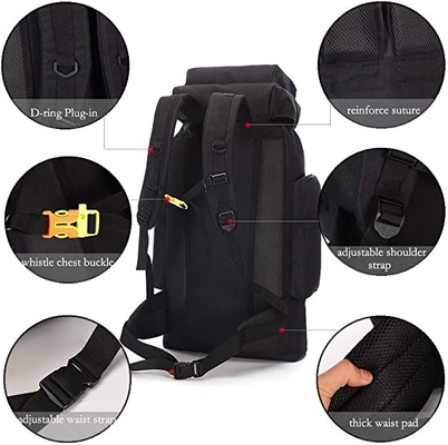70l ক্যাম্পিং হাইকিং ব্যাকপ্যাক Molle Rucksack জলরোধী ভ্রমণ ডেপ্যাক