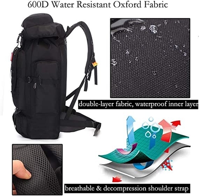 70l ক্যাম্পিং হাইকিং ব্যাকপ্যাক Molle Rucksack জলরোধী ভ্রমণ ডেপ্যাক