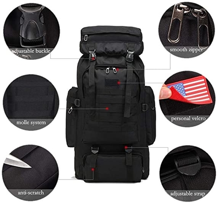 70l ক্যাম্পিং হাইকিং ব্যাকপ্যাক Molle Rucksack জলরোধী ভ্রমণ ডেপ্যাক